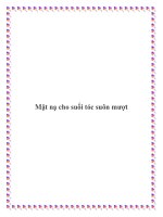 Mặt nạ cho suối tóc suôn mượt. ppt