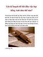 Lên kế hoạch để bắt đầu việc học tiếng Anh như thế nào? pot