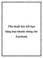 Thủ thuật hủy kết bạn hàng loạt nhanh chóng cho Facebook docx