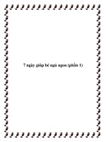7 ngày giúp bé ngủ ngon (phần 1) doc