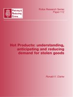 Hot Products: understanding, anticipating and reducing demand for stolen goods ppt