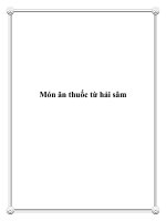 Món ăn thuốc từ hải sâm docx