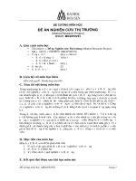 ĐỀ án NGHIÊN cứu THỊ TRƯỜNG