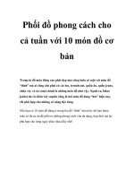 Phối đồ phong cách cho cả tuần với 10 món đồ cơ bản ppt