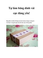 Tự làm băng dính vải cực đáng yêu potx