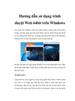 Hướng dẫn sử dụng trình duyệt Web 64bit trên Windows doc