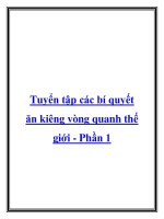Tuyển tập các bí quyết ăn kiêng vòng quanh thế giới - Phần 1 pdf