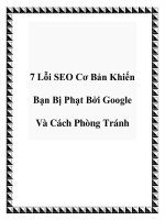 7 Lỗi SEO Cơ Bản Khiến Bạn Bị Phạt Bởi Google Và Cách Phòng Tránh ppt