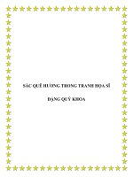 SẮC QUÊ HƯƠNG TRONG TRANH HỌA SĨ ĐẶNG QUÝ KHOA ppt