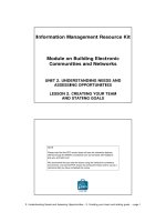 UNIT 2. UNDERSTANDING NEEDS AND ASSESSING OPPORTUNITIES LESSON 2. CREATING YOUR TEAM AND STATING GOALS doc