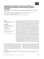 Báo cáo khoa học: Lipopolyamine treatment increases the efﬁcacy of intoxication with saporin and an anticancer saporin conjugate doc