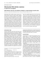 Báo cáo Y học: Mitochondrial DNA deletion mutations A causal role in sarcopenia docx