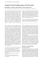 Báo cáo Y học: Comparison of starch branching enzyme I and II from potato ppt