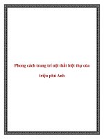 Phong cách trang trí nội thất biệt thự của triệu phú Anh pdf