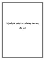 Một số giải pháp hạn chế tiếng ồn trong nhà phố pdf