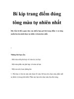 Bí kíp trang điểm đúng tông màu tự nhiên nhất pot