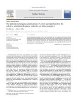 One dimensional organic nanostructures a novel approach based on the selective adsorption of organic molecules on silicon nanowires