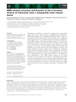 Báo cáo khoa học: NMR solution structure and function of the C-terminal domain of eukaryotic class 1 polypeptide chain release factor pdf