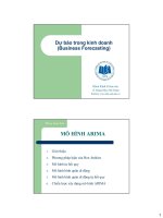 dự báo trong kinh doanh - khái niệm mô hình arima ( phùng thanh bình)