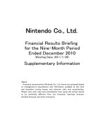 FINANCIAL RESULTS BRIEFING FOR THE NINE-MONTH PERIOD ENDED DECEMBER 2010 ppt