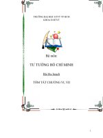 TƯ TƯỞNG HỒ CHÍ MINH Bài thu hoạch TÓM TẮT CHƯƠNG VI, VII potx