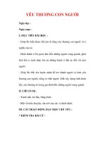 Bài giảng YÊU THƯƠNG CON NGƯỜI doc