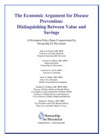The Economic Argument for Disease Prevention: Distinguishing Between Value and Savings ppt
