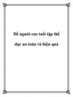 Để người cao tuổi tập thể dục an toàn và hiệu quả pot