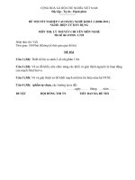 đề thi lí thuyết tốt nghiệp khóa 2 - điện tử dân dụng - mã đề thi đtdd - lt (20)