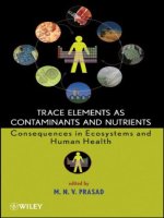 TRACE ELEMENTS AS CONTAMINANTS AND NUTRIENTS Consequences in Ecosystems and Human Health docx