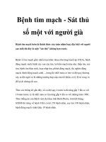 Bệnh tim mạch - Sát thủ số một với người già docx