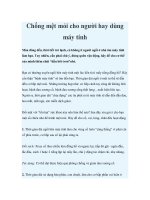 Chống mệt mỏi cho người hay dùng máy tính doc