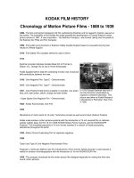KODAK FILM HISTORY Chronology of Motion Picture Films - 1889 to 1939 doc