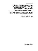 Latest Findings in Intellectual and Developmental Disabilities Research Edited by Üner Tan potx
