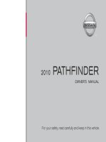 NISSAN PATHFINDER 2010 OWNER MANUAL - SÁCH HƯỚNG DẪN SỬ DỤNG XE NISSAN PATHFINDER ĐỜI 2010