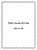 Thiếu vitamin B12 làm não co rút doc