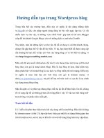 Hướng dẫn tạo trang Wordpress blog potx