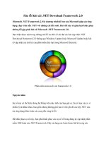 Sửa lỗi khi cài .NET Download Framework 2.0 potx