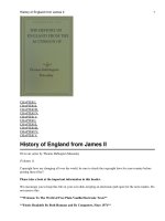 History of England from James II potx
