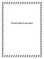 Bí quyết giúp bé ngủ ngoan doc