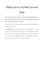 Những món ăn, bài thuốc của mùa Xuân docx