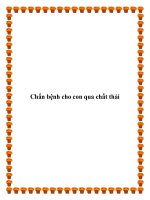 Chẩn bệnh cho con qua chất thải pot