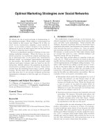 Optimal Marketing Strategies over Social Networks doc