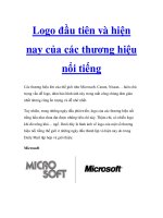 Logo đầu tiên và hiện nay của các thương hiệu nổi tiếng ppt