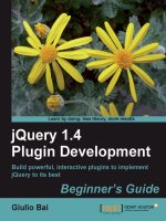 jQuery 1.4 Plugin Development Beginner''''s Guide ppt