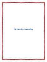 Để giao tiếp thành công ppt