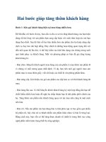 Hai bước giúp tăng thêm khách hàng ppt