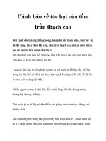 Cảnh báo về tác hại của tấm trần thạch cao docx