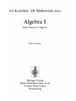 algebra i basic notions of algebra - kostrikin a i , shafarevich i r
