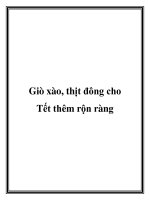Giò xào, thịt đông cho Tết thêm rộn ràng ppt